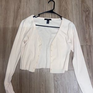 forever 21 cropped button up cardigan